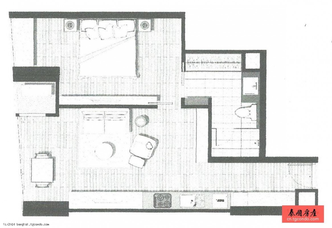 The Alcove Condominium, 1 Bedroom